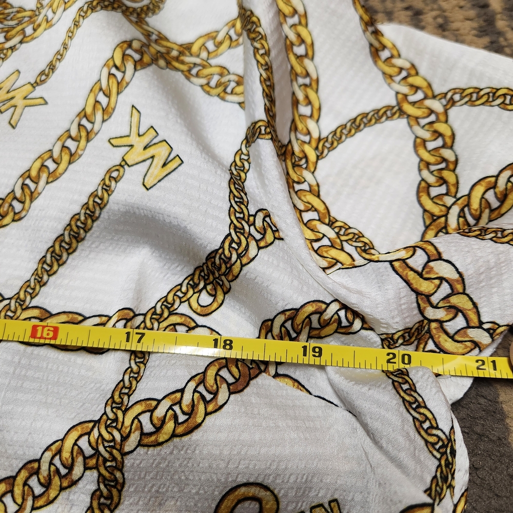 Michael Kors White and Gold Button Down Shirt - Picture 3 of 9